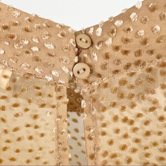 H&M Puff Sleeved Mini Dress in Dark Beige, Size 4 - Picture 11 of 16